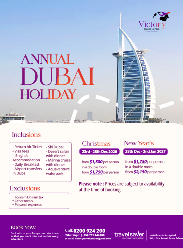 Annual Dubai Holiday - Victory Travel centre
